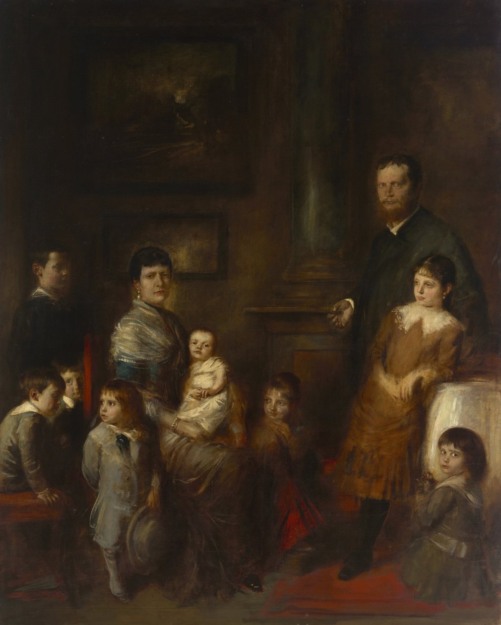 Ludwig Książę Koronny Bawarii z rodziną autorstwa Franz von Lenbach