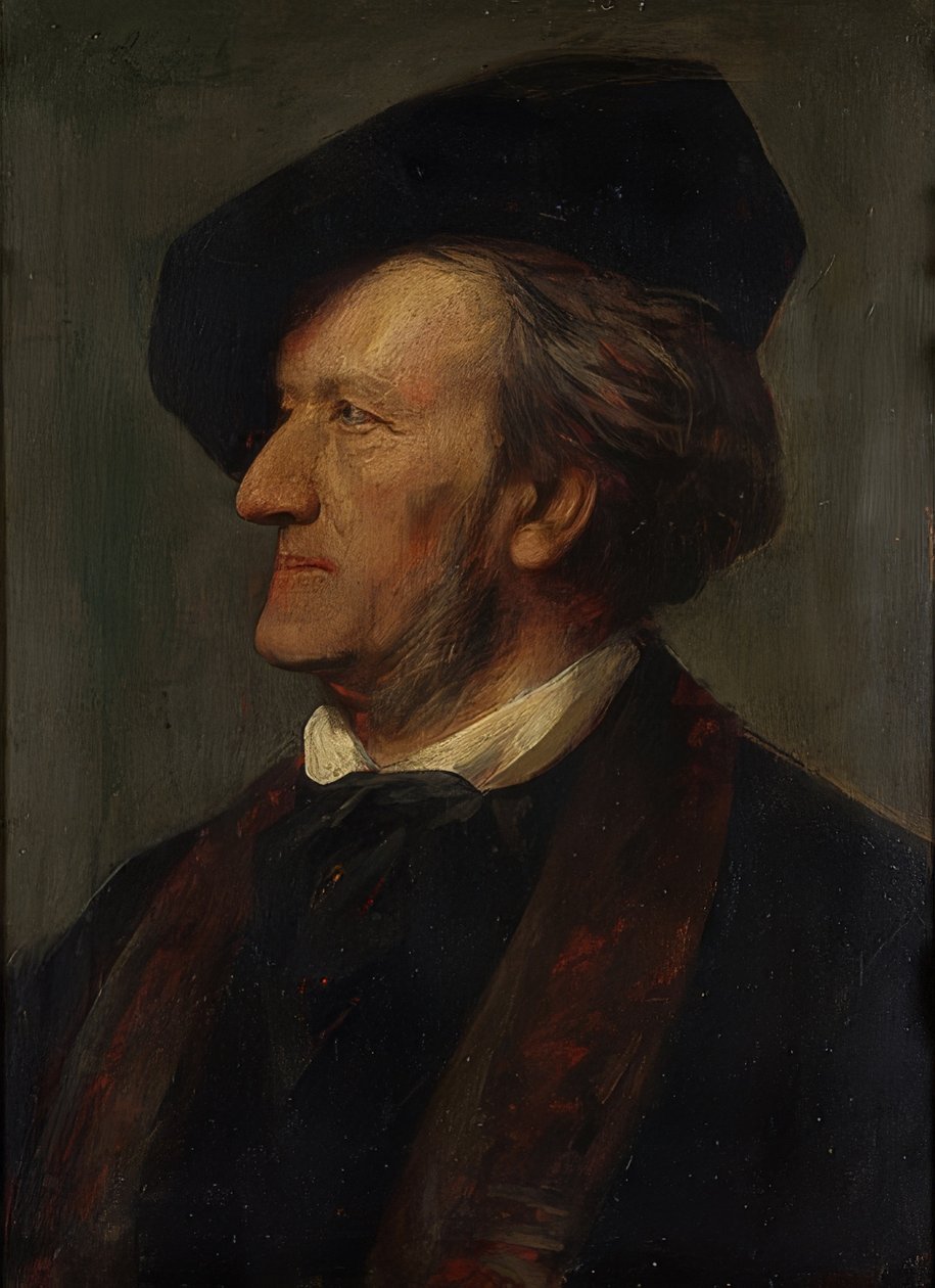Portret kompozytora Ryszarda Wagnera (1813-1883). 1871 autorstwa Franz von Lenbach