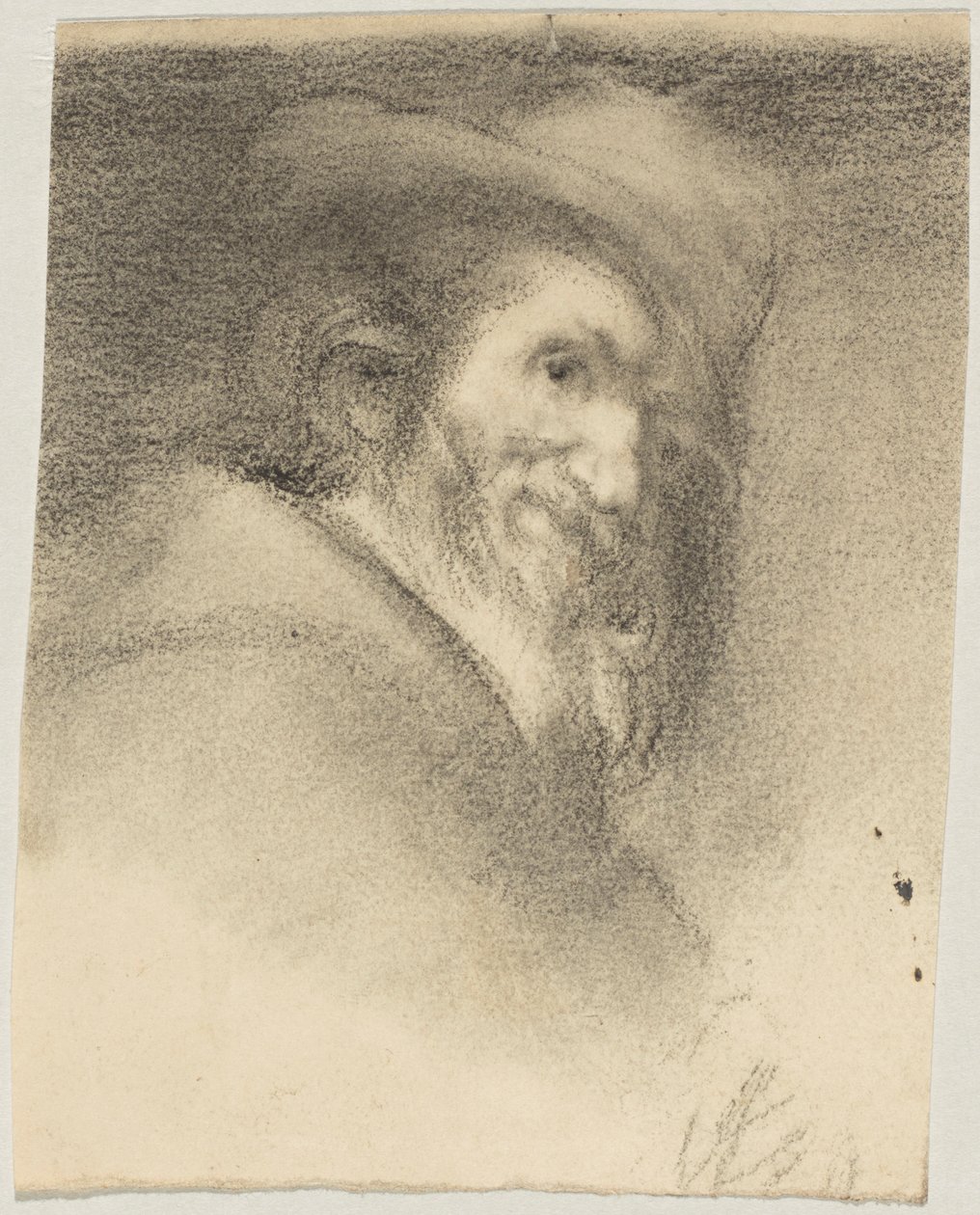 Szkic według Vásqueza; głowa Menipposa; oryginał: Madryt, Prado autorstwa Franz von Lenbach