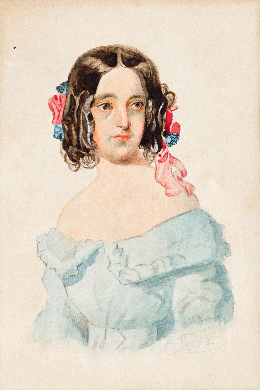 portret dziewczyny autorstwa Franz von Matsch