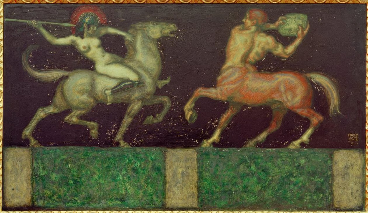 Amazonka i Centaur autorstwa Franz von Stuck