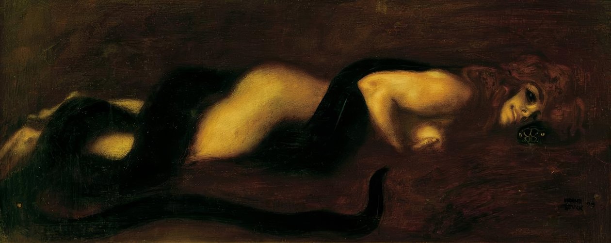 Grzech autorstwa Franz von Stuck