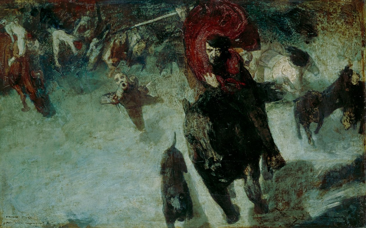 Dziki polowanie autorstwa Franz von Stuck