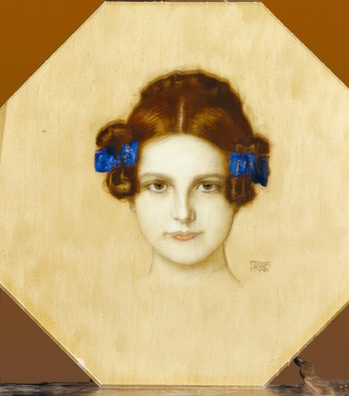 Franz von Stuck, Maryja z niebieskimi wstążkami autorstwa Franz von Stuck