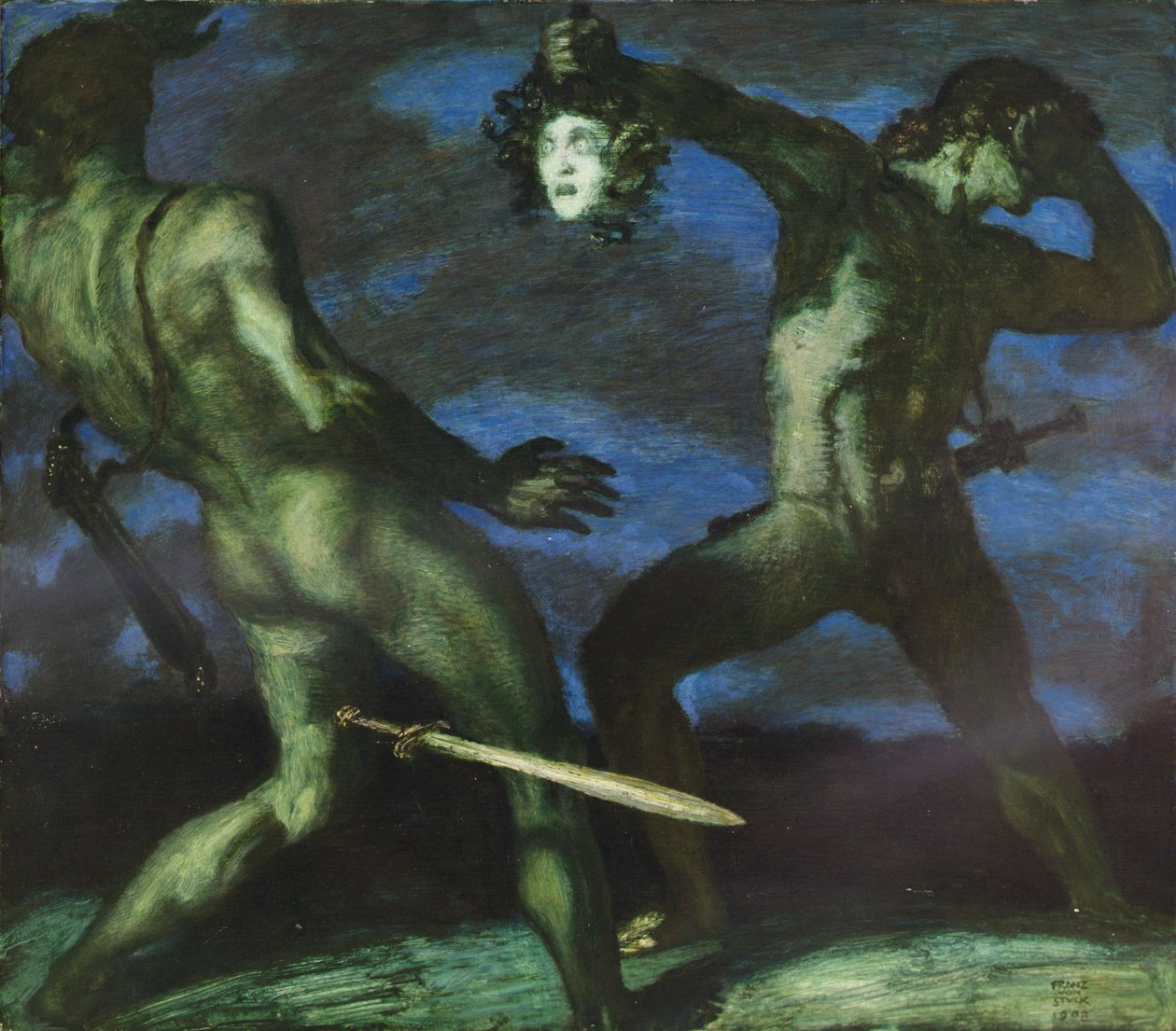 Perseusz z głową Meduzy autorstwa Franz von Stuck