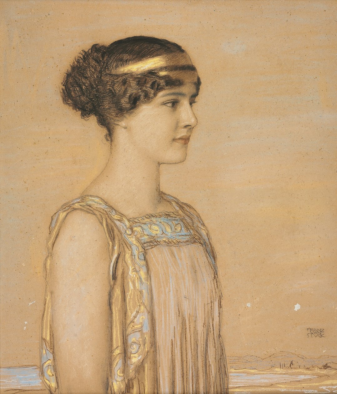 Portret Maryi w stroju greckim, 1910 autorstwa Franz von Stuck