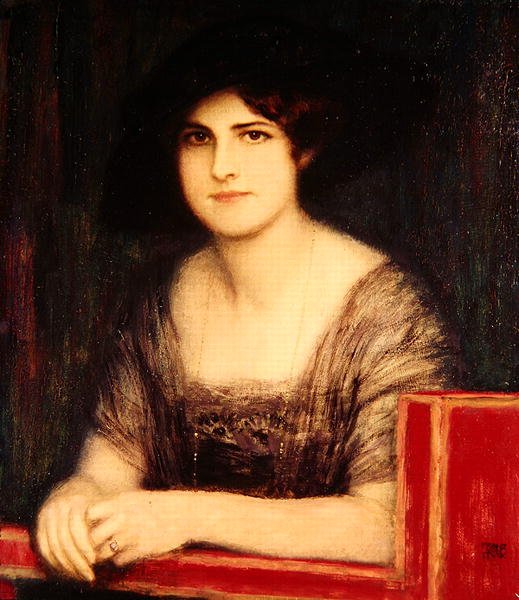 Portret córki artysty, Mary, c.1916 (olej) autorstwa Franz von Stuck