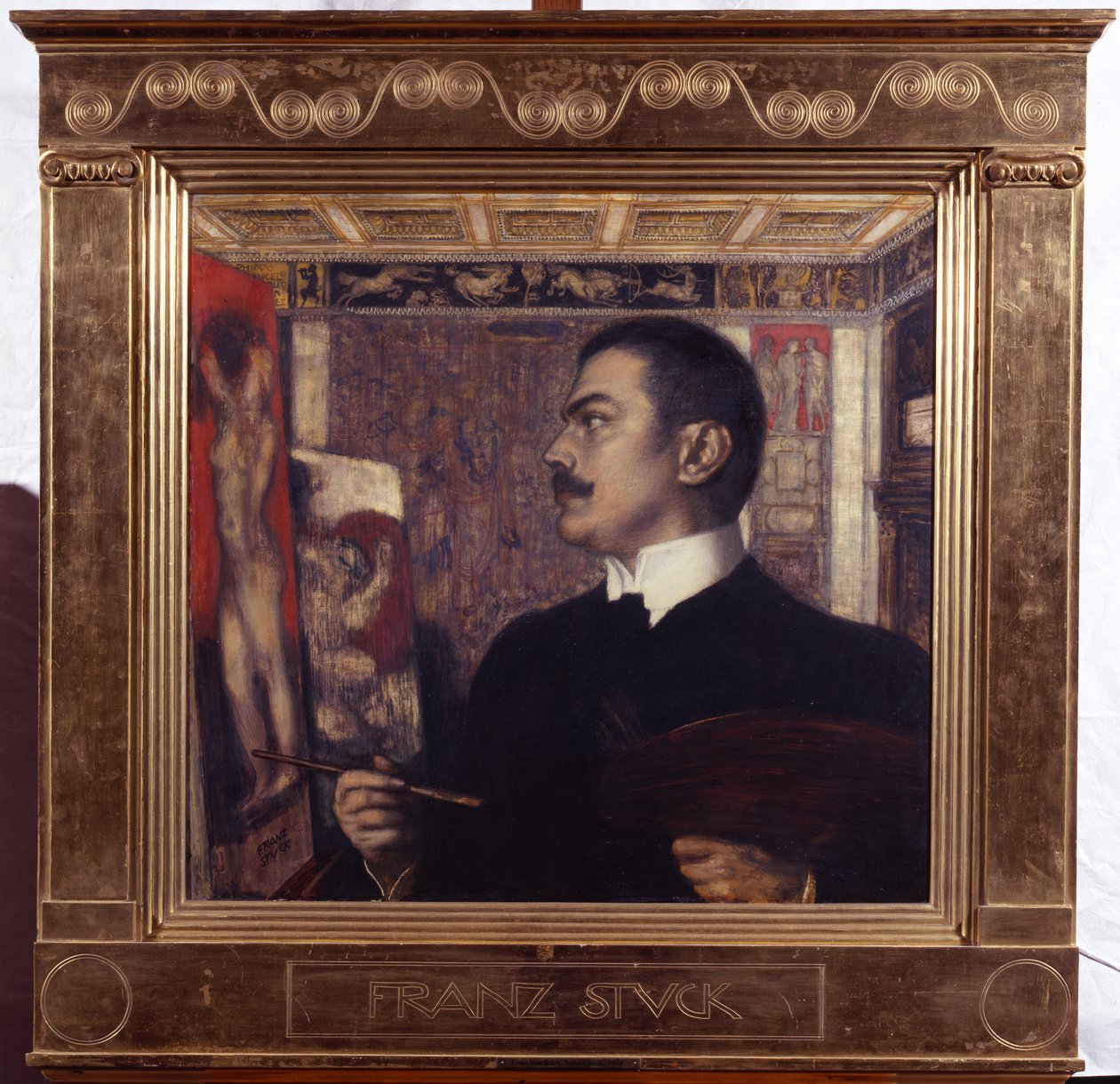 Autoportret przy sztaludze autorstwa Franz von Stuck