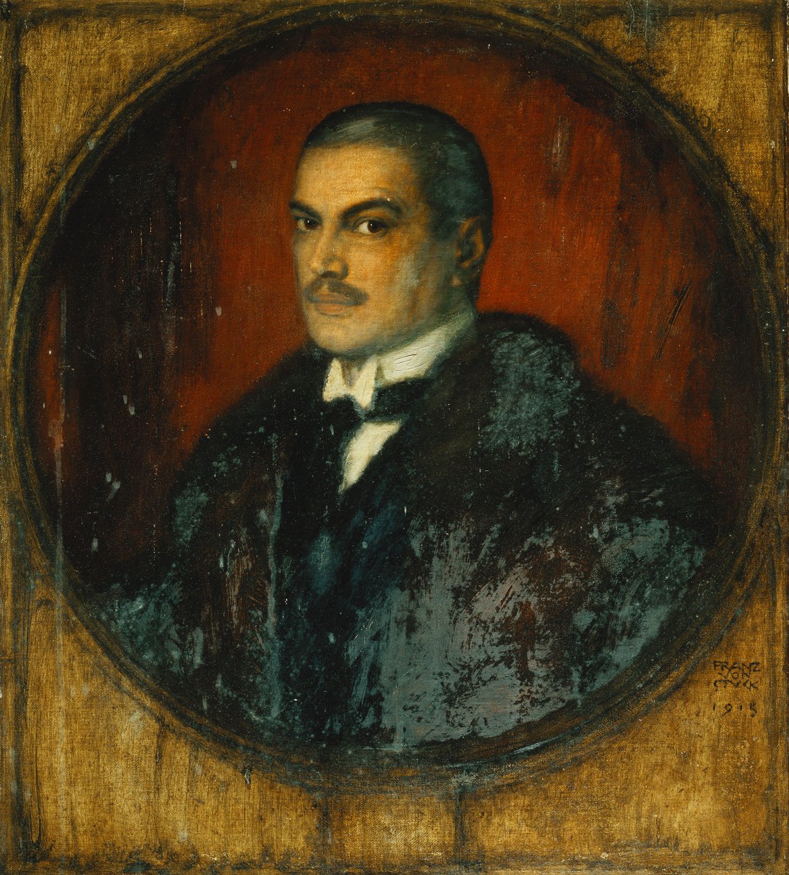 Autoportret artysty, połowa długości, 1915 autorstwa Franz von Stuck