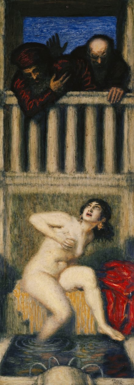 Zuzanna i Dwóch Starców; Zuzanna i dwie stare, autorstwa Franz von Stuck