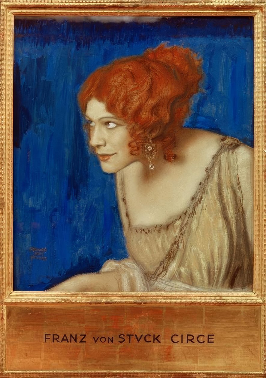 Tilla Durieux als Circe / F. v. Zablokowany autorstwa Franz von Stuck
