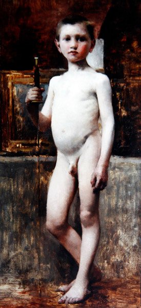 Chłopiec, ok. 1911 (olej na płótnie) autorstwa Franz von Stuck