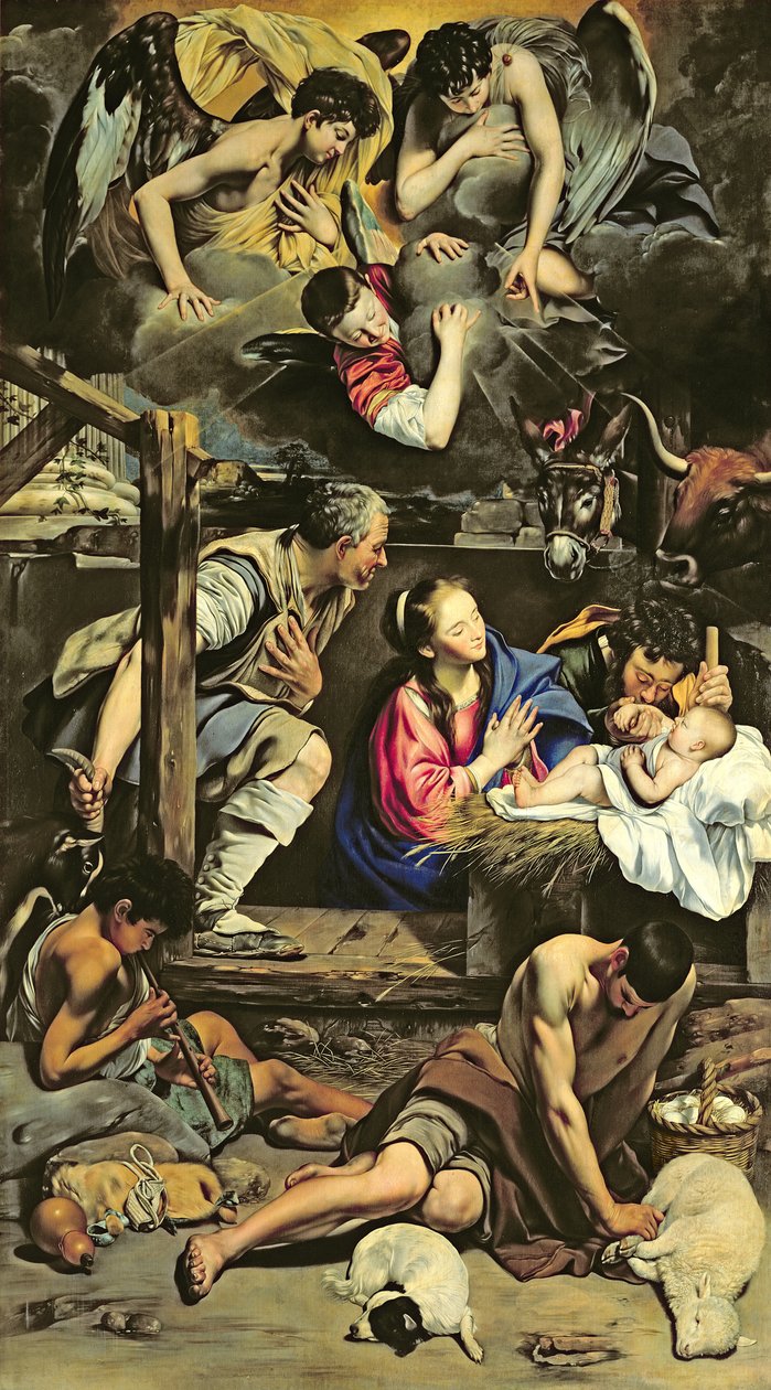 Adoracja pasterzy, 1612 r. autorstwa Juan Bautista Maíno