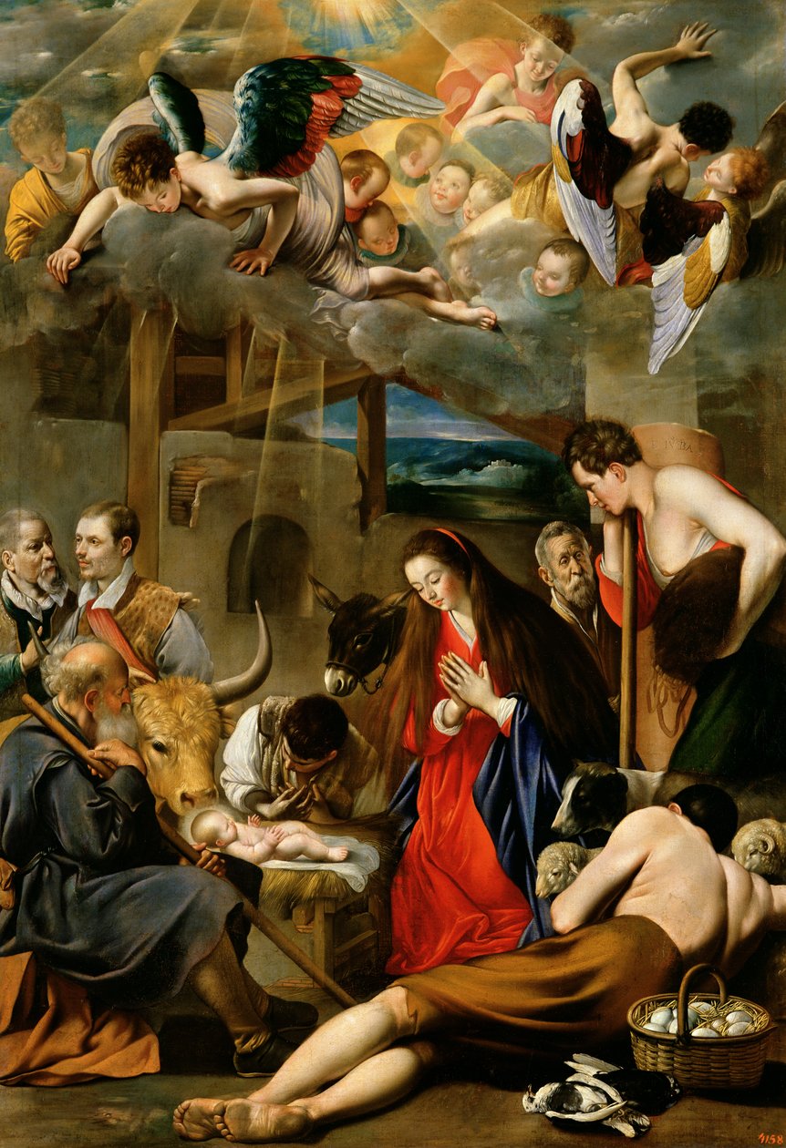 Adoracja pasterzy, ok. 1613 autorstwa Juan Bautista Maíno