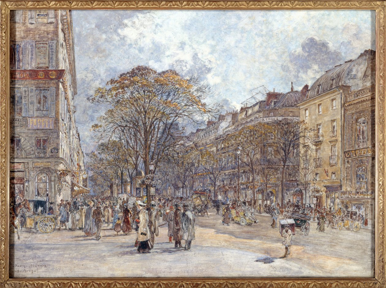 Francuski: Boulevard des Italiens, poranny widok autorstwa Frederic Anatole Houbron