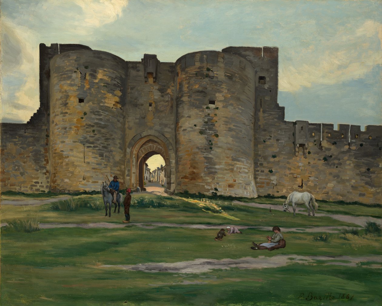 Brama Królowej w Aigues-Mortes, 1867. autorstwa Frédéric Bazille