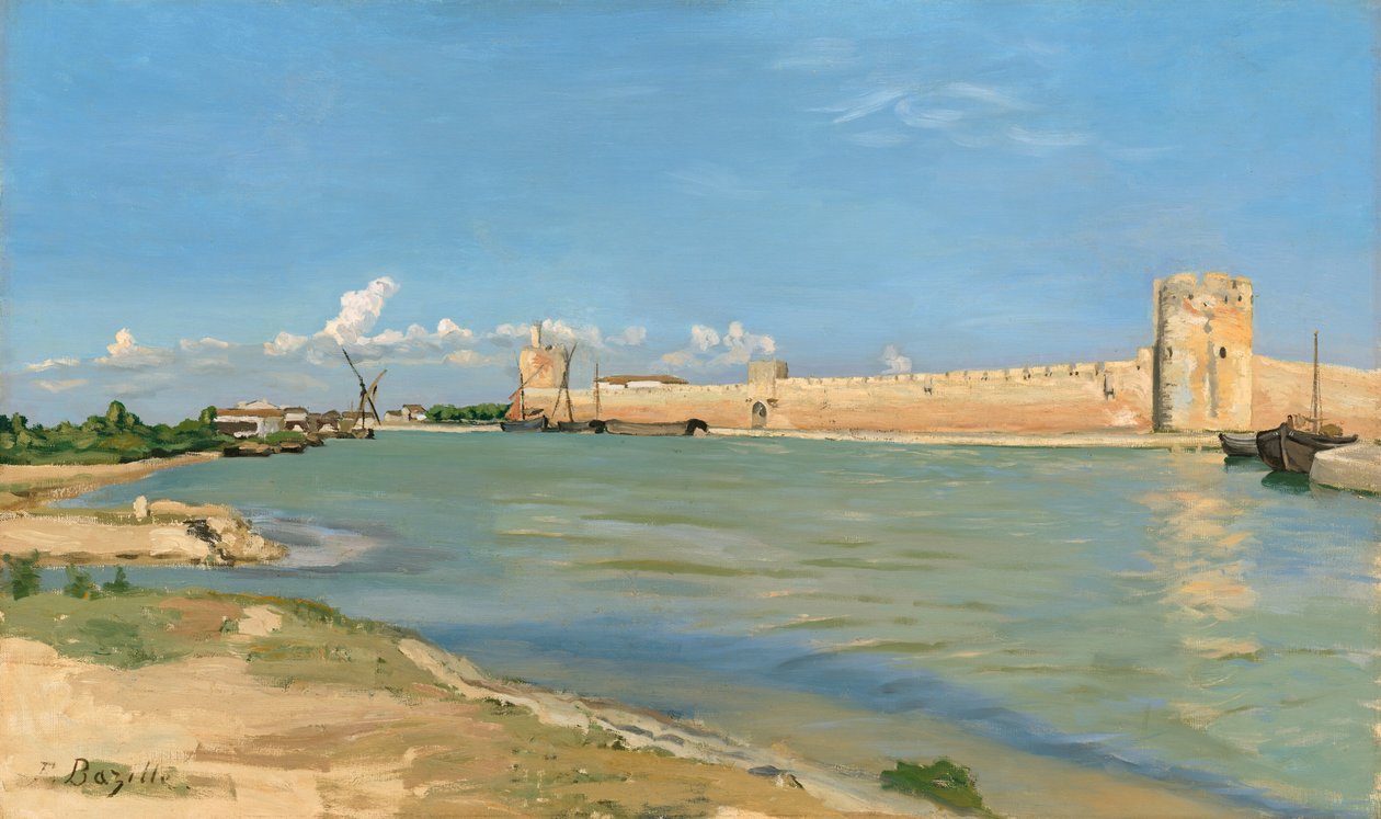 Zachodnie Wały w Aigues-Mortes autorstwa Frédéric Bazille