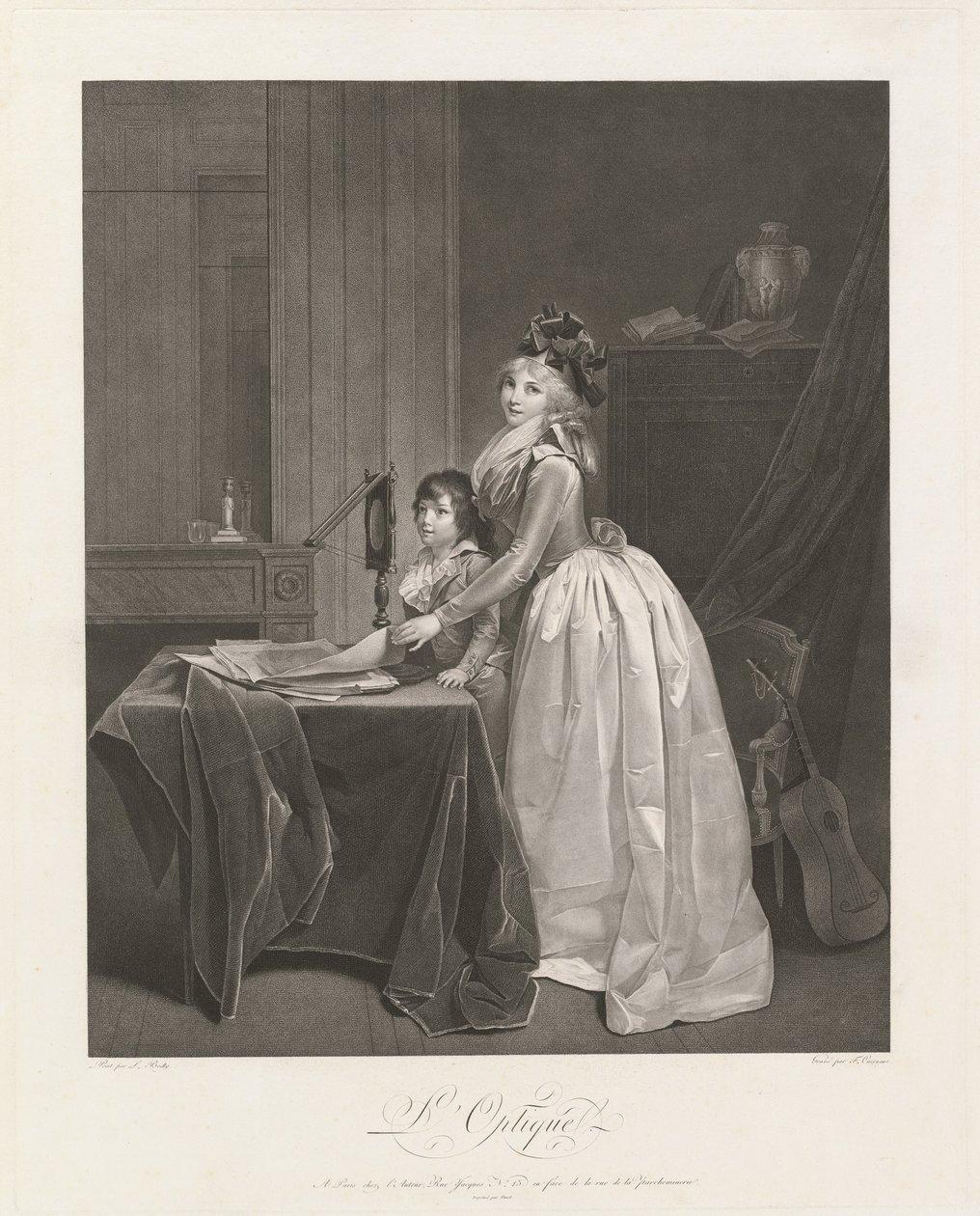 Optyka (przeglądarka optyczna) autorstwa Frédéric Cazenave, after Louis Léopold Boilly