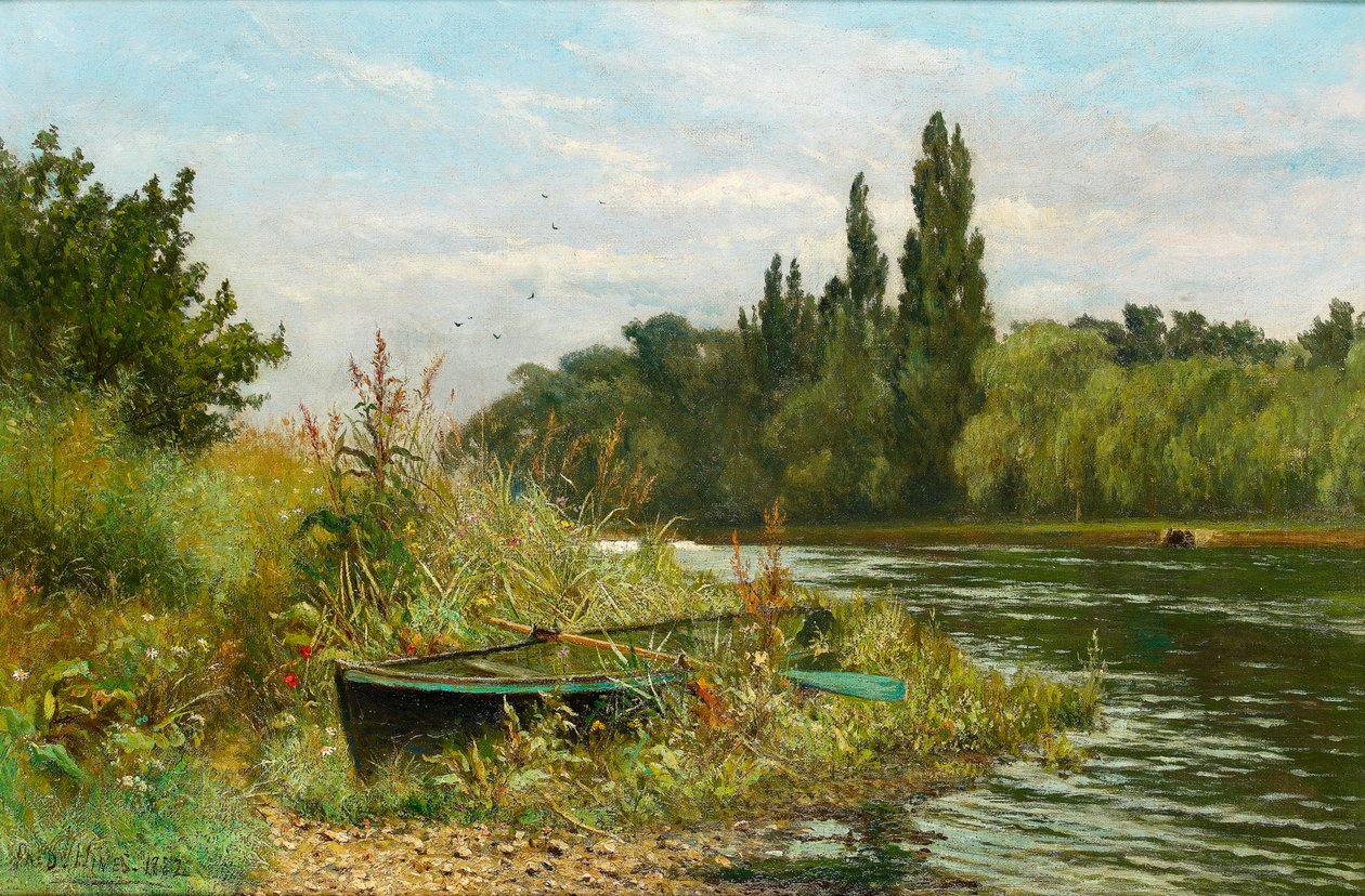 Ciche miejsce nad Tamizą, 1882 autorstwa Fred Hines
