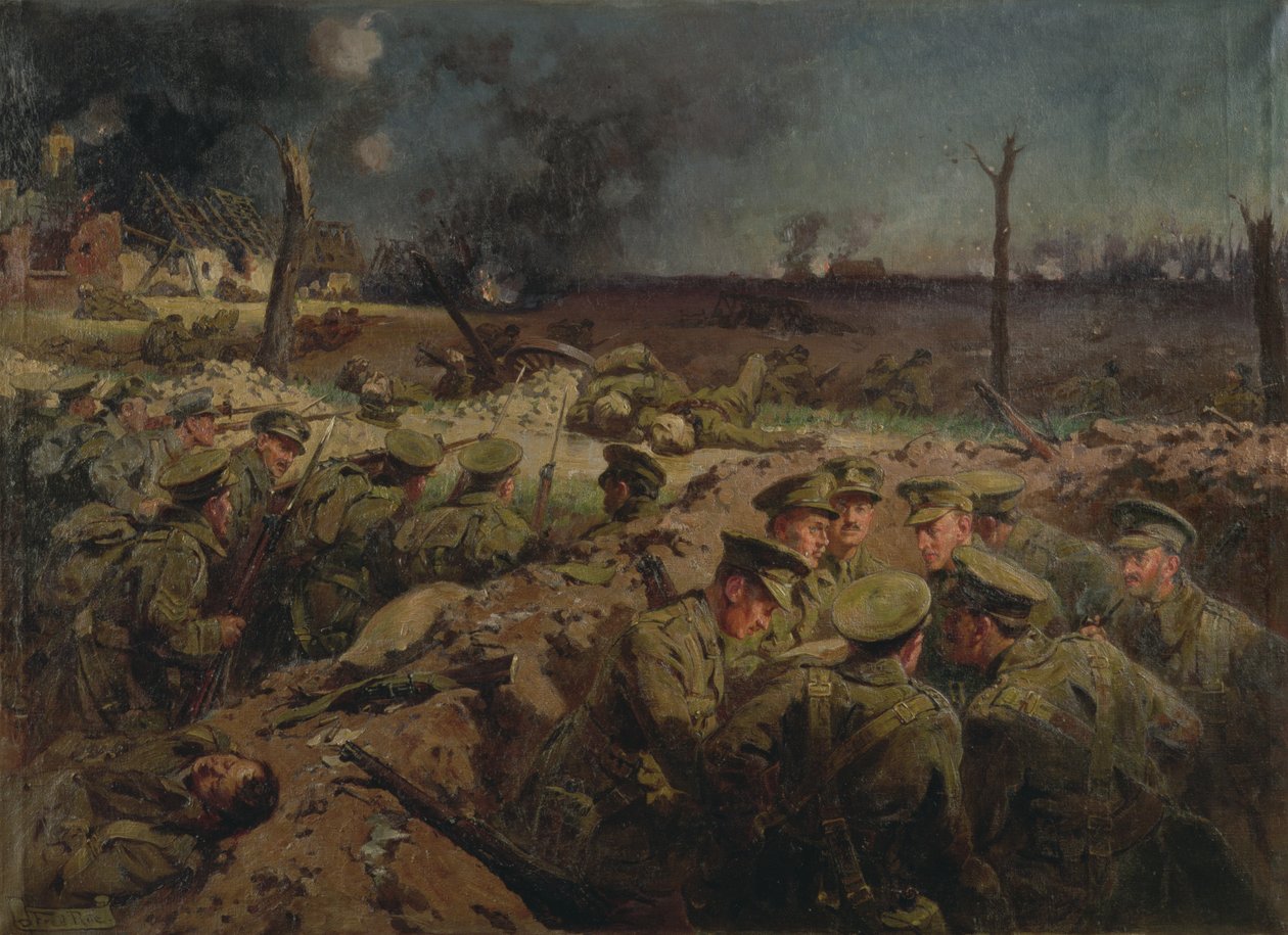 IV Suffolks w Neuve Chapelle 11 marca 1915 r. autorstwa Fred Roe