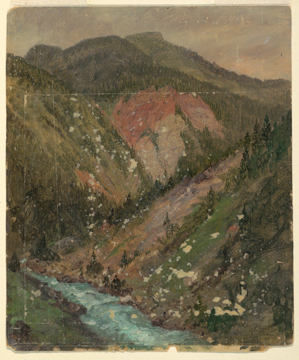 Krajobraz alpejski (Bawaria lub Szwajcaria) autorstwa Frederic Edwin Church
