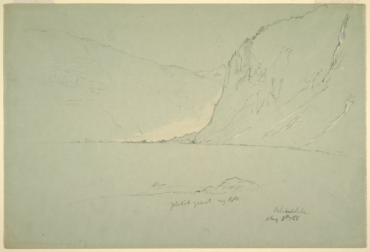 Rysunek, Krajobrazy pod Austrią, 5 sierpnia 1868 autorstwa Frederic Edwin Church