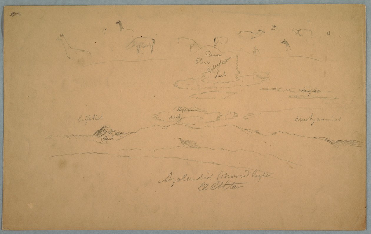 Rysunek, Widoki Ekwadoru autorstwa Frederic Edwin Church