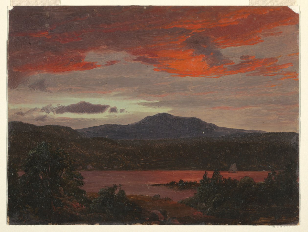 Góra Katahdin z jeziora Katahdin autorstwa Frederic Edwin Church