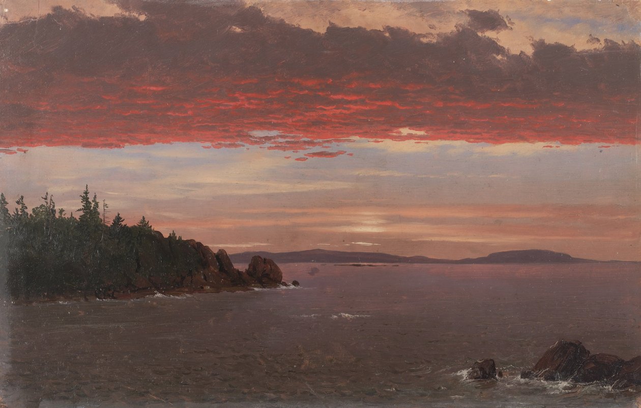 Półwysep Schoodic z Mount Desert o wschodzie słońca autorstwa Frederic Edwin Church