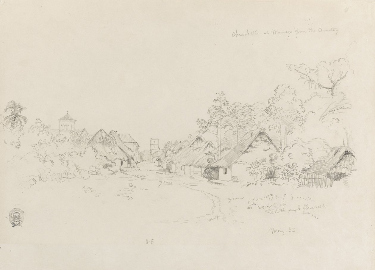 Ulica w Mompos, Kolumbia autorstwa Frederic Edwin Church