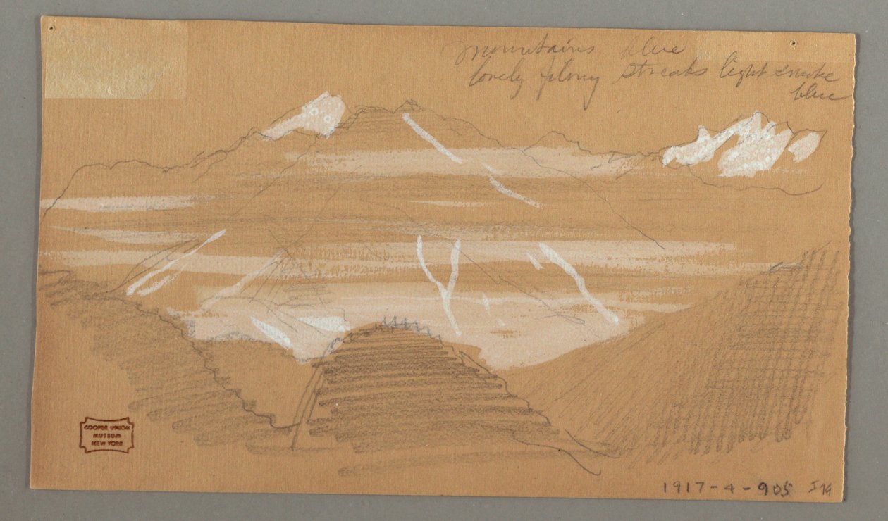 Dwa domy, skała autorstwa Frederic Edwin Church