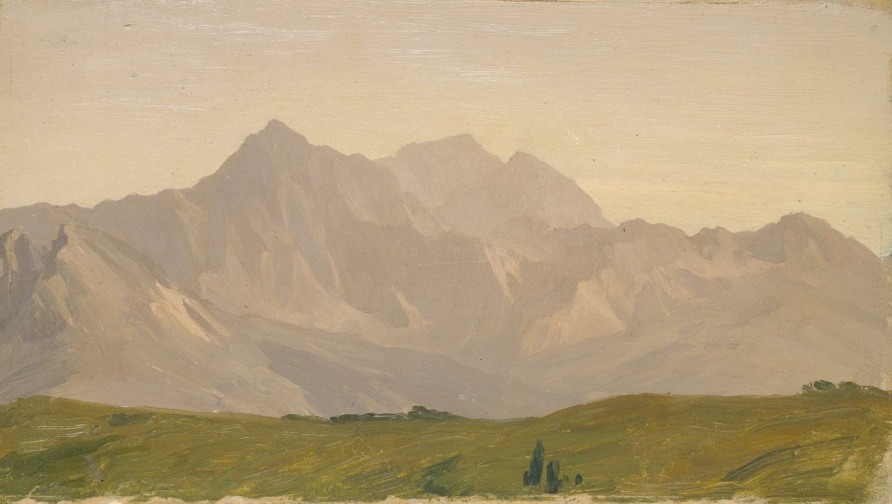 Monte Croce (olej na panelu, montowany jako rysunek) autorstwa Frederic Leighton
