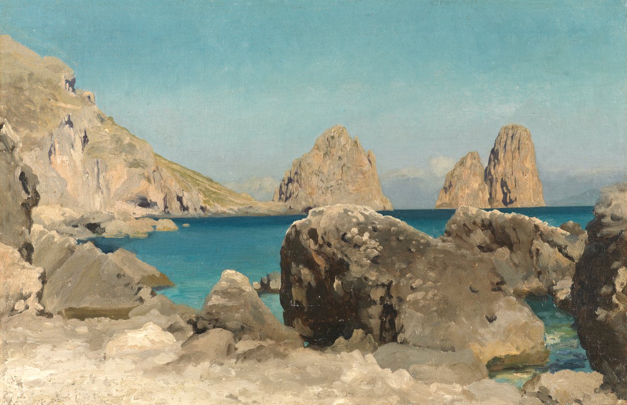 Skały Syren, Capri, ok. 1860 autorstwa Frederic Leighton