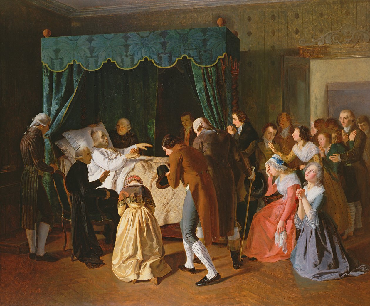 Ostatnie chwile księdza Charlesa Michela de lEpee (1712-89) 1838 autorstwa Frederic Peyson