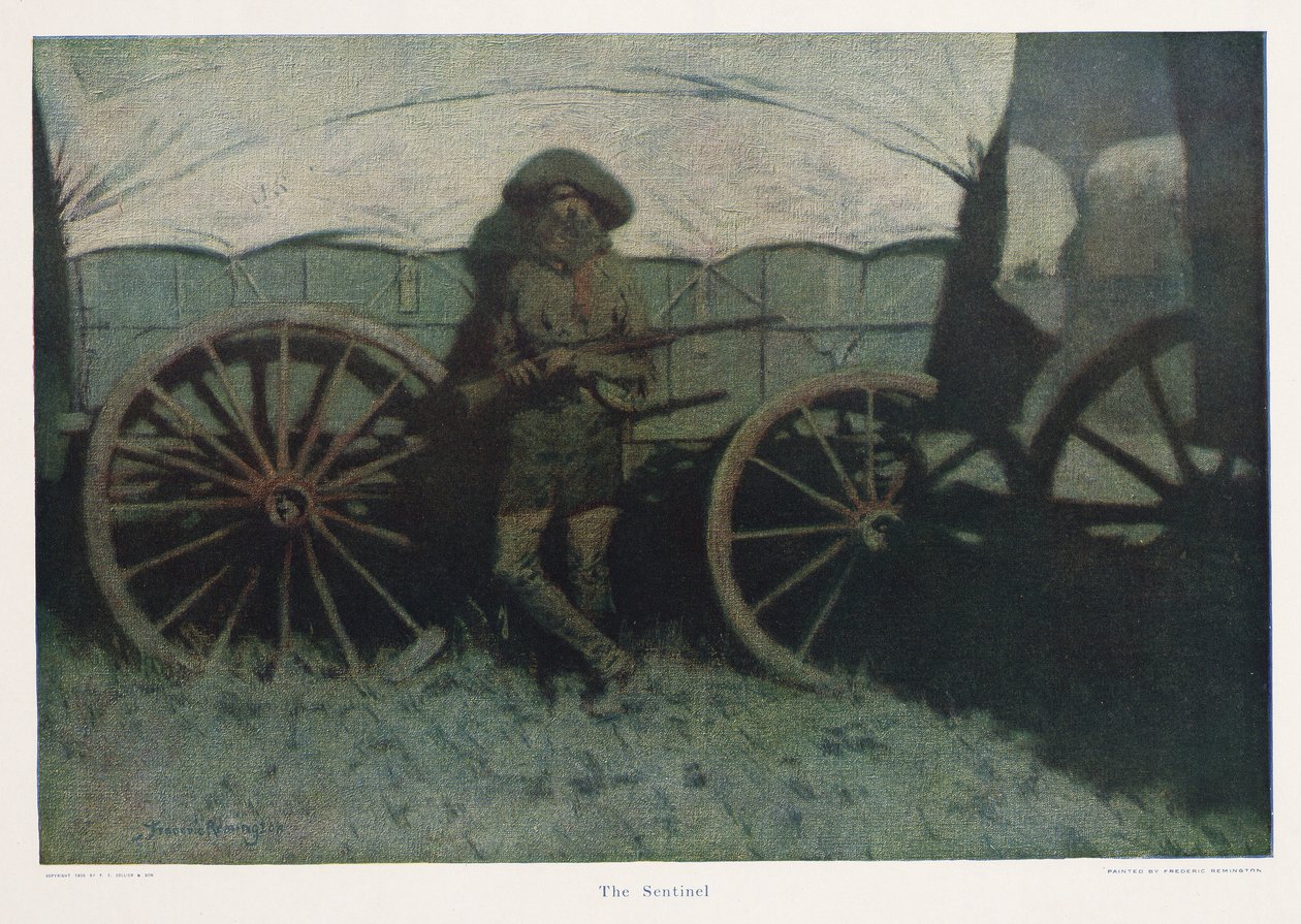 Strażnik, wyd. 1909 autorstwa Frederic Remington