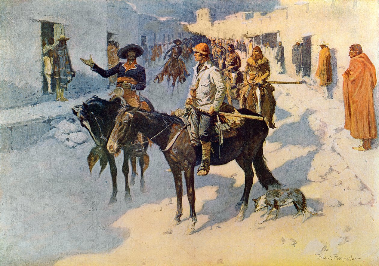 Zebulon Pike wjeżdżający do Santa Fe, ilustracja opublikowana w „Collier
