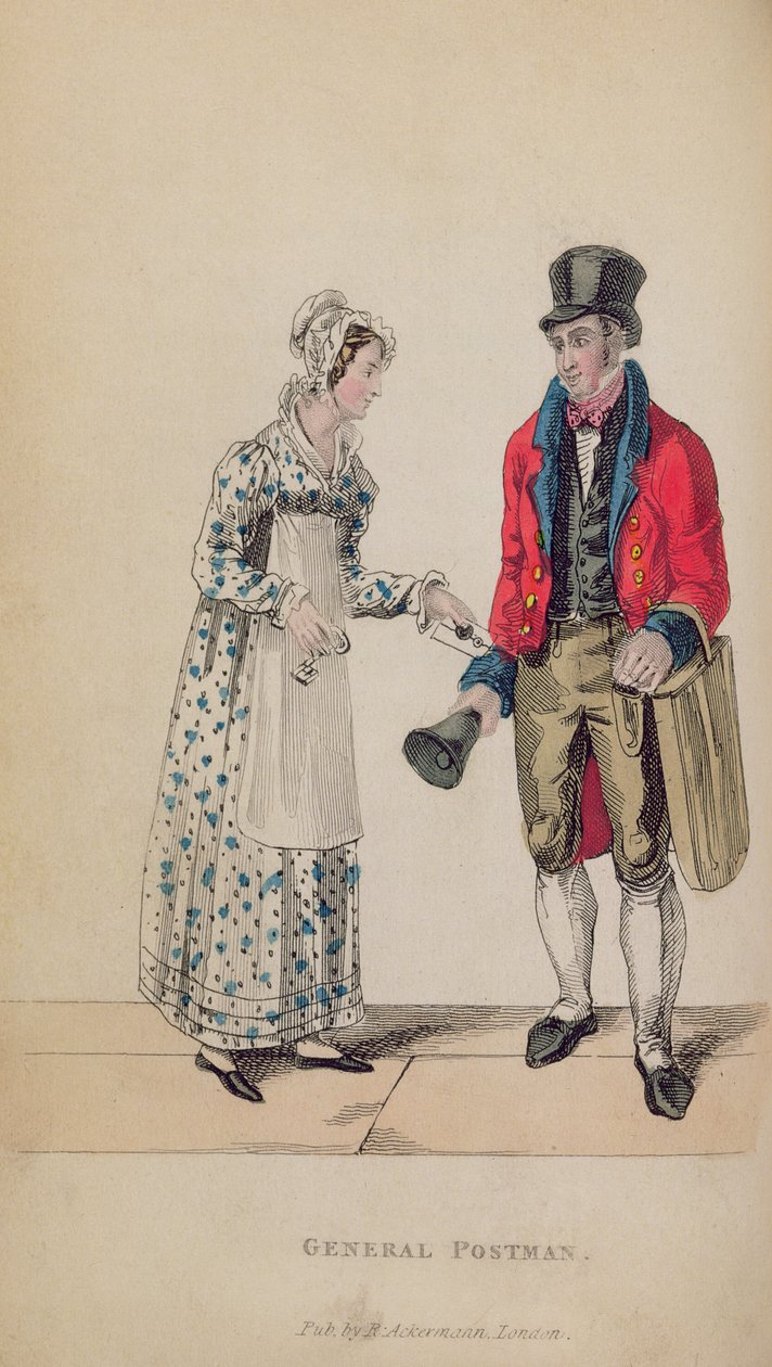 Listonosz Generalny, ze „Świata w Miniaturze” Ackermanna, wyd. 1827 autorstwa Frederic Shoberl