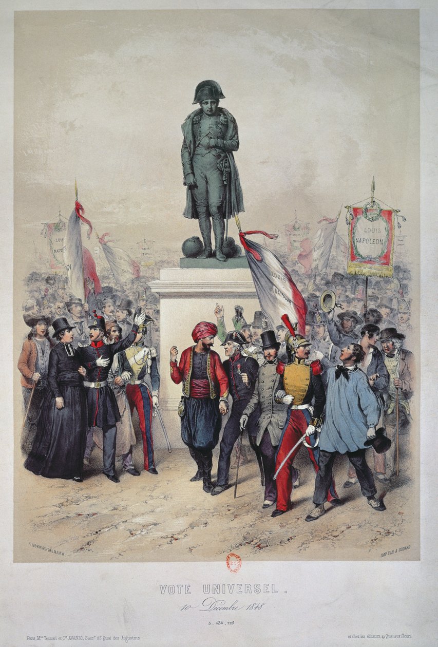 Powszechne prawo wyborcze, 10 grudnia 1848, wybór Ludwika Napoleona Bonaparte (1808-73), 1848-49 autorstwa Frederic Sorrieu