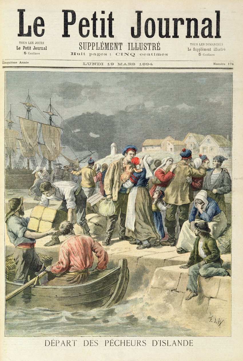 Исландын загасчдын явах нь, "Le Petit Journal"-аас авсан зураг, 1894 оны 3-р сарын 19 autorstwa Frederic Theodore Lix