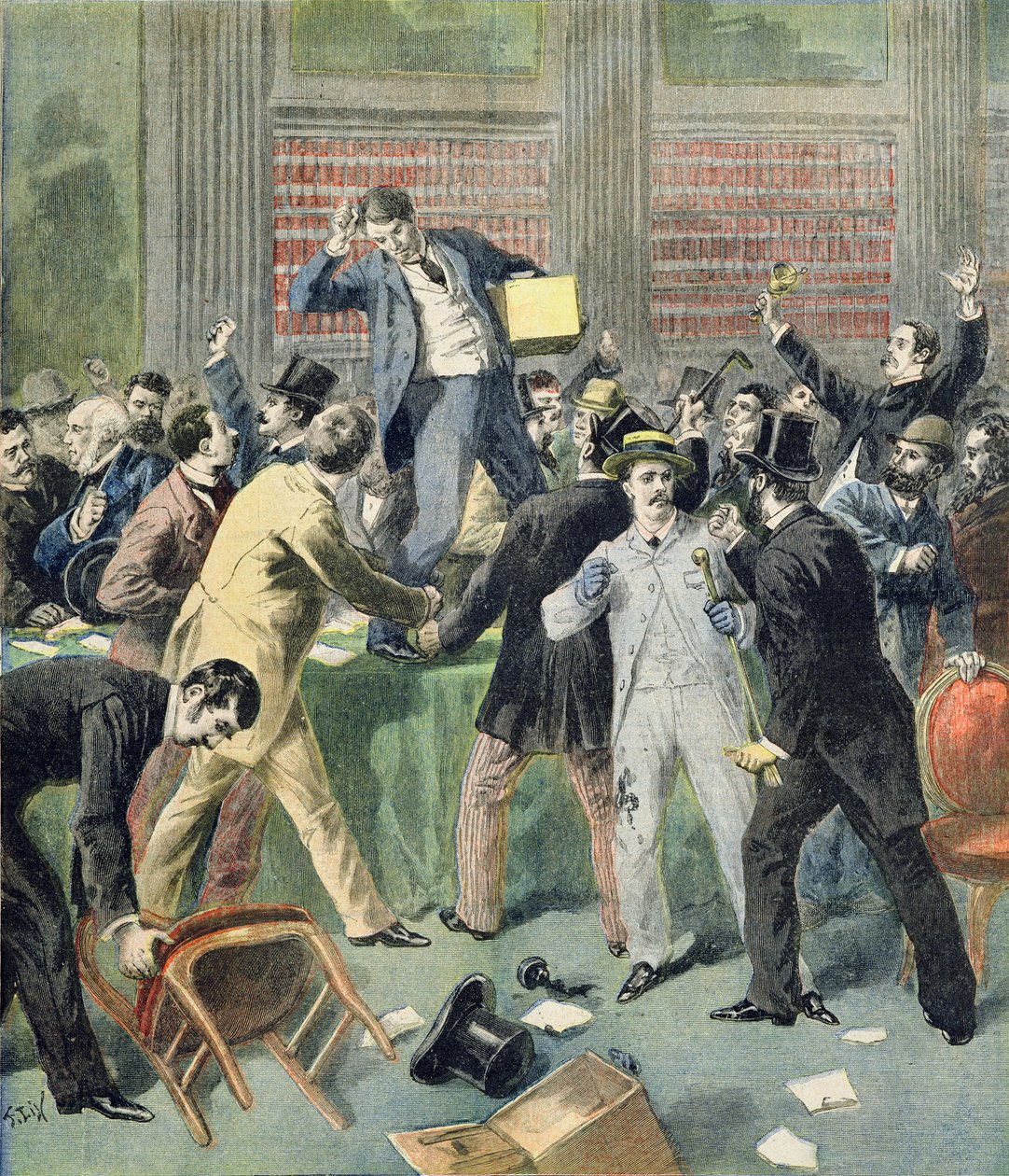 Wybór nowego prezydenta, z ilustrowanego dodatku „Le Petit Journal”, 9 lipca 1894 r. autorstwa Frederic Theodore Lix
