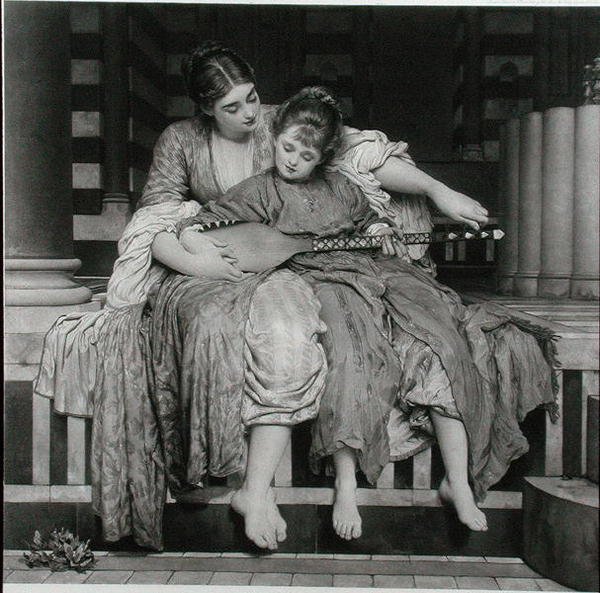 Lekcja muzyki, wydana przez Towarzystwo Sztuk Pięknych autorstwa Frederic (after) Leighton