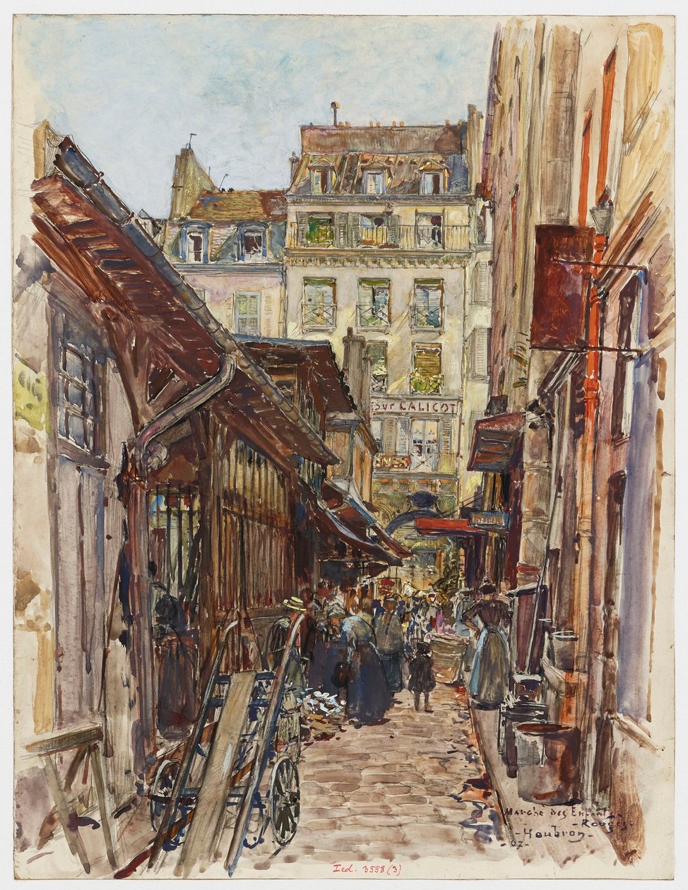 Wewnątrz Marché des Enfants-Rouges autorstwa Frederic Anatole Houbron