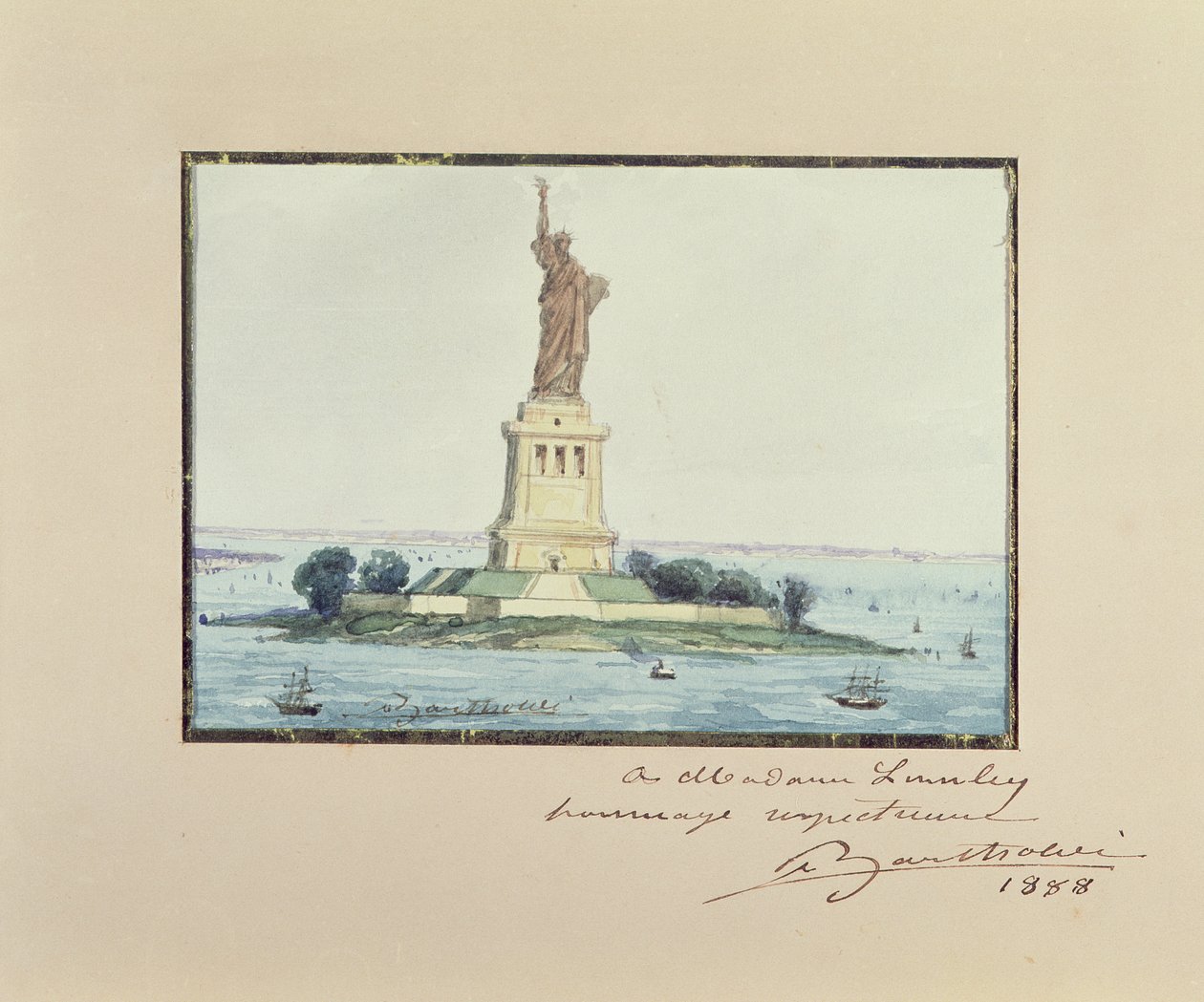 Statua Wolności, Bedloe Island, Nowy Jork, 1888 autorstwa Frederic Auguste Bartholdi