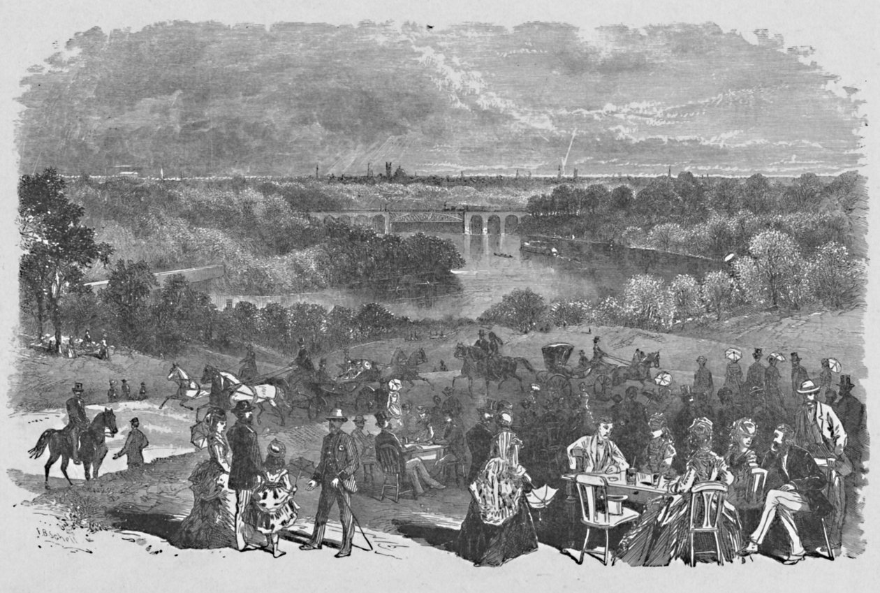 Widok z rezydencji Belmont, Fairmount Park, 1883 autorstwa Frederic B. Schell
