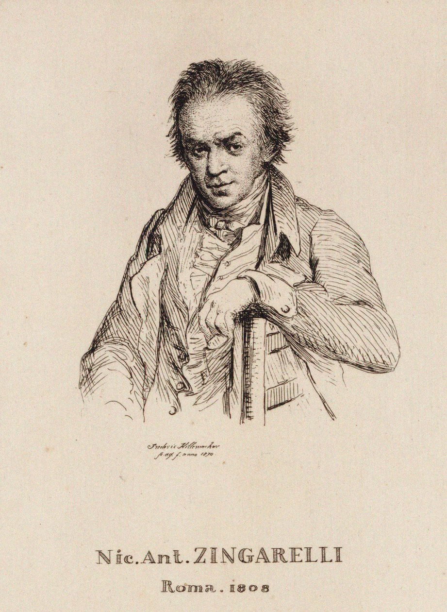 Portret kompozytora Nicola Antonio Zingarelli 1752-1837. autorstwa Frederic Desire Hillemacher