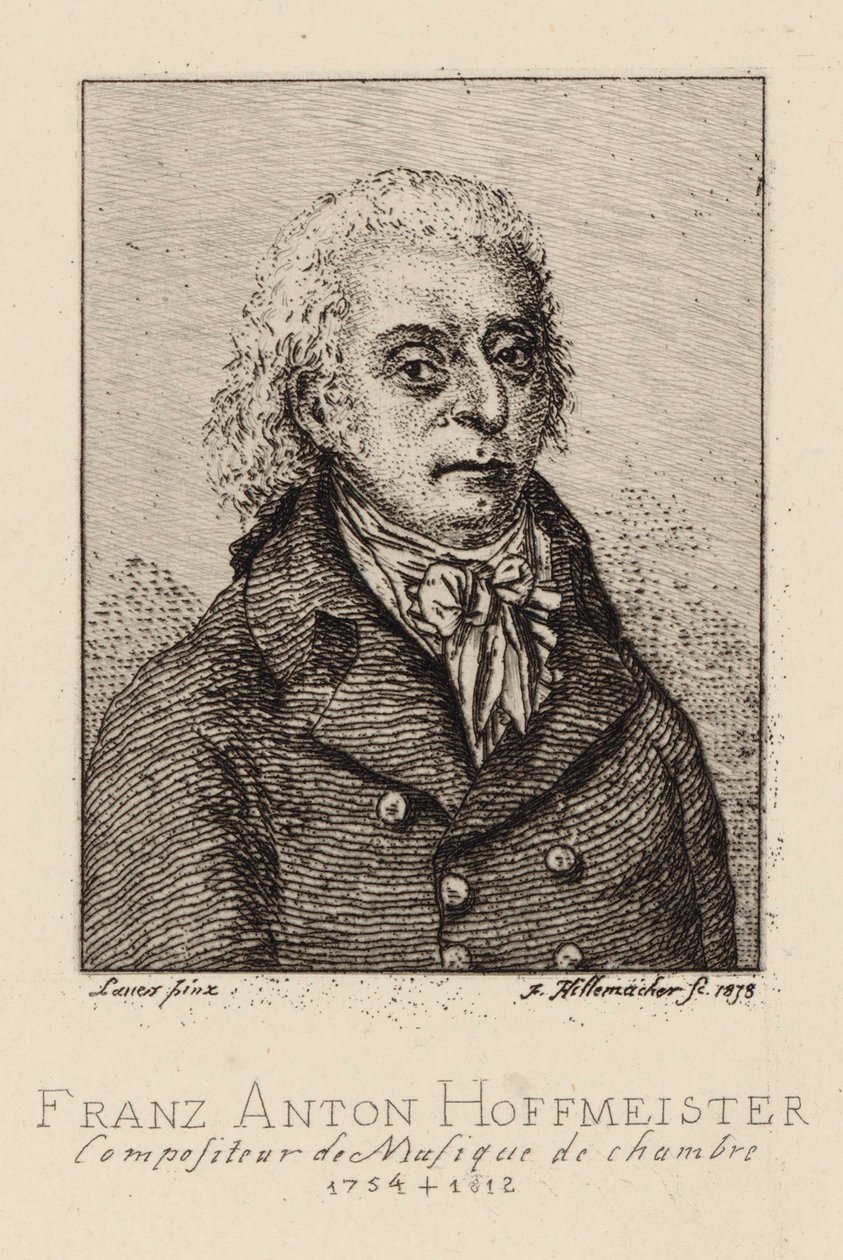 Portret kompozytora Franza Antona Hoffmeistera 1754-1812. autorstwa Frederic Desire Hillemacher