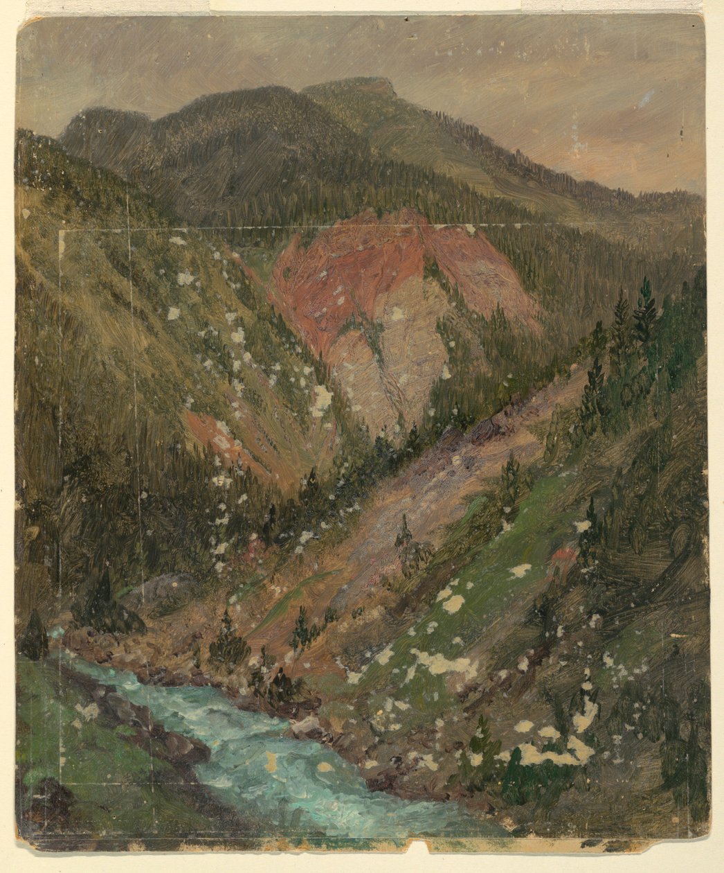 Krajobraz alpejski (Bawaria lub Szwajcaria) autorstwa Frederic Edwin Church