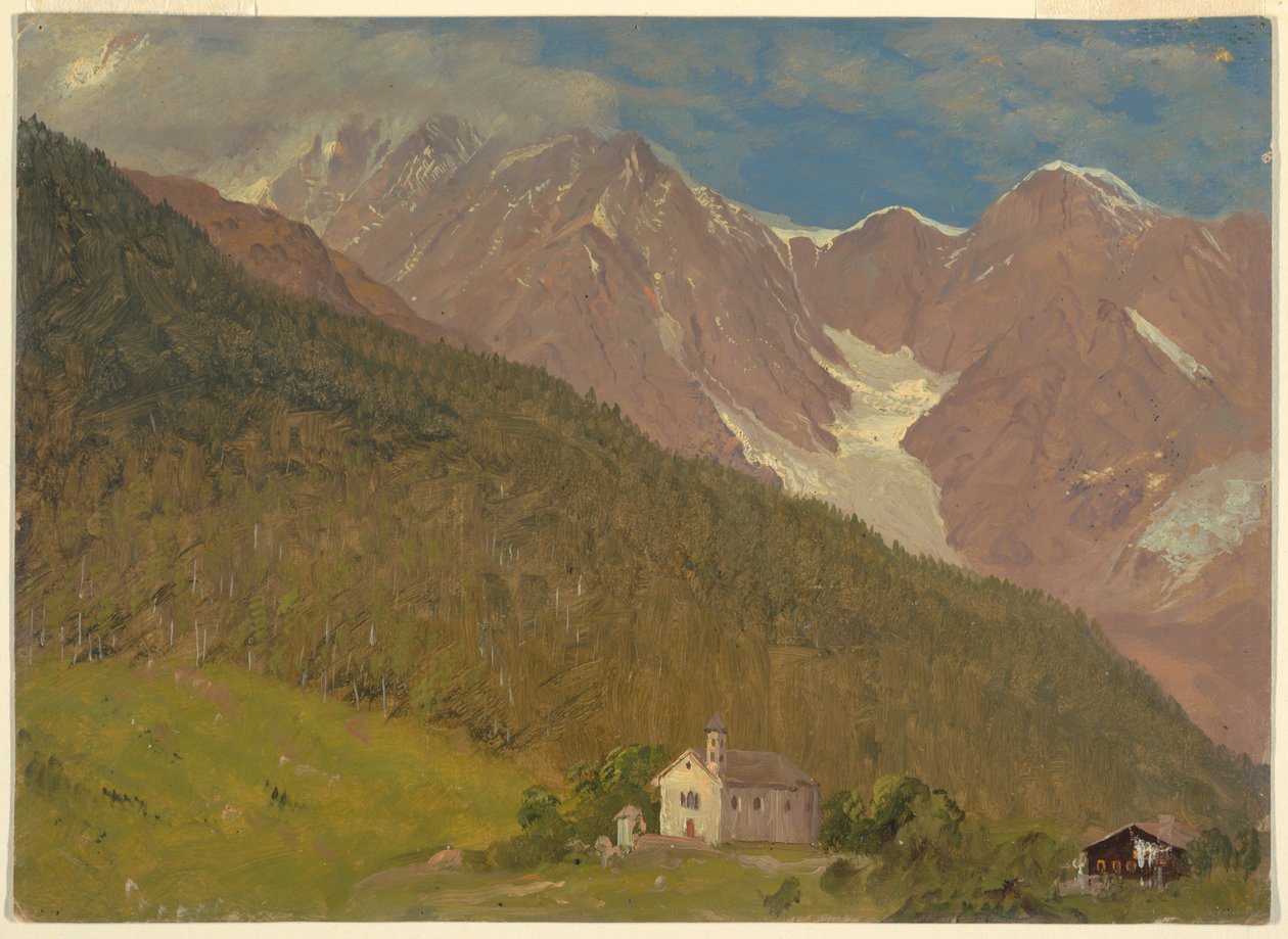 Alpejski krajobraz w Szwajcarii autorstwa Frederic Edwin Church