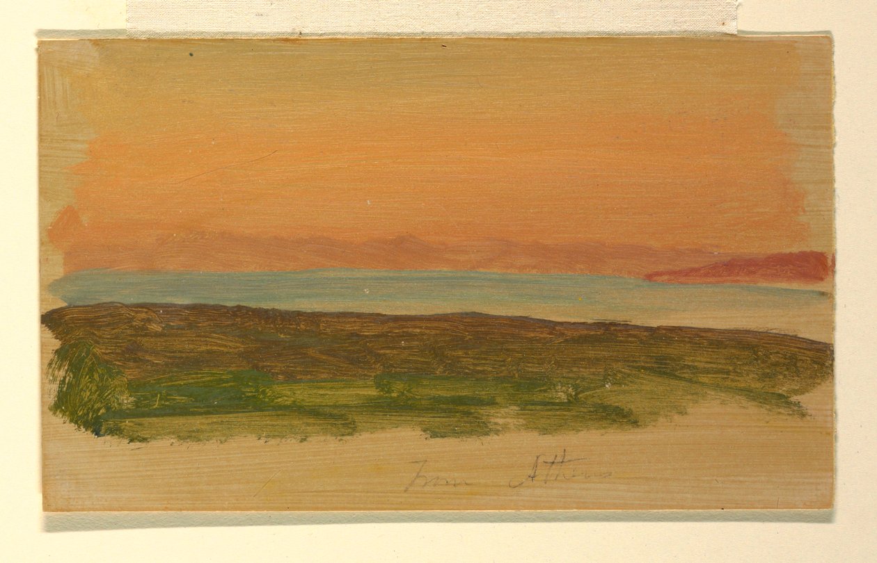 Ateny, widok od strony morza autorstwa Frederic Edwin Church