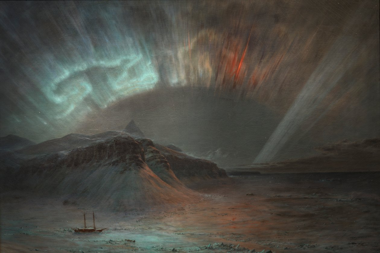 Zorza Polarna, 1865. autorstwa Frederic Edwin Church